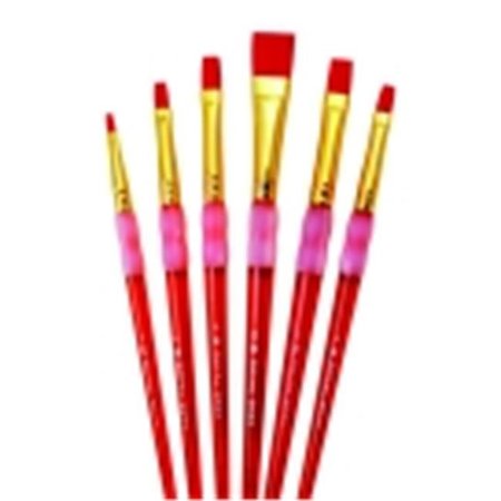 ROYAL BRUSH Royal Brush Big Kids Choice Deluxe Shader Synthetic Paint Brush Set - Orange; Set 6 401165